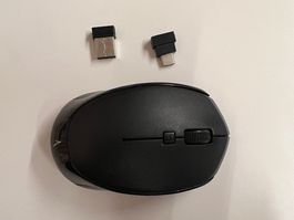AKASHI Kabellose Maus mit USB-C & USB Adapter + Beutel