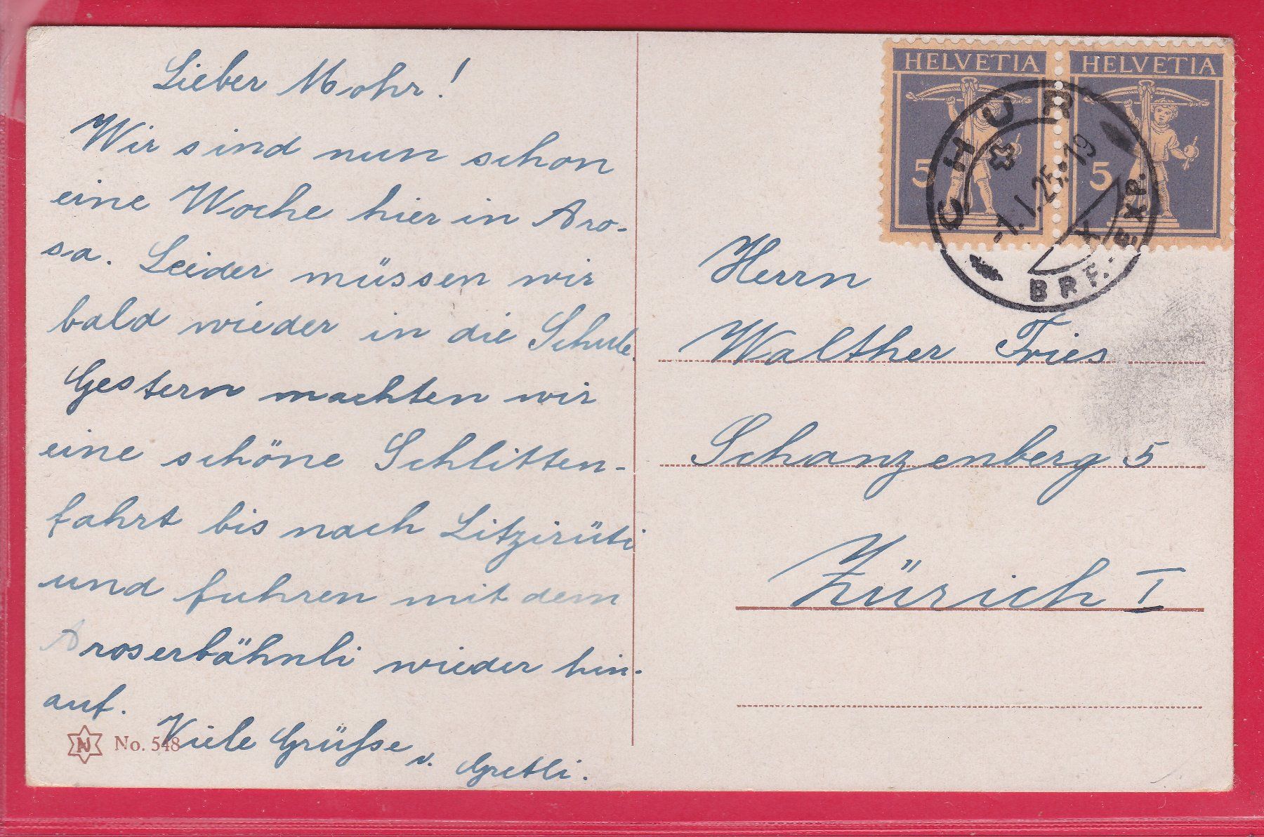 Cartoline postali: ZWERGENKARTE, DER DOKTOR, 1.1.1925 – Usato da Oberrieden venduto da Gebirgsstelze 1