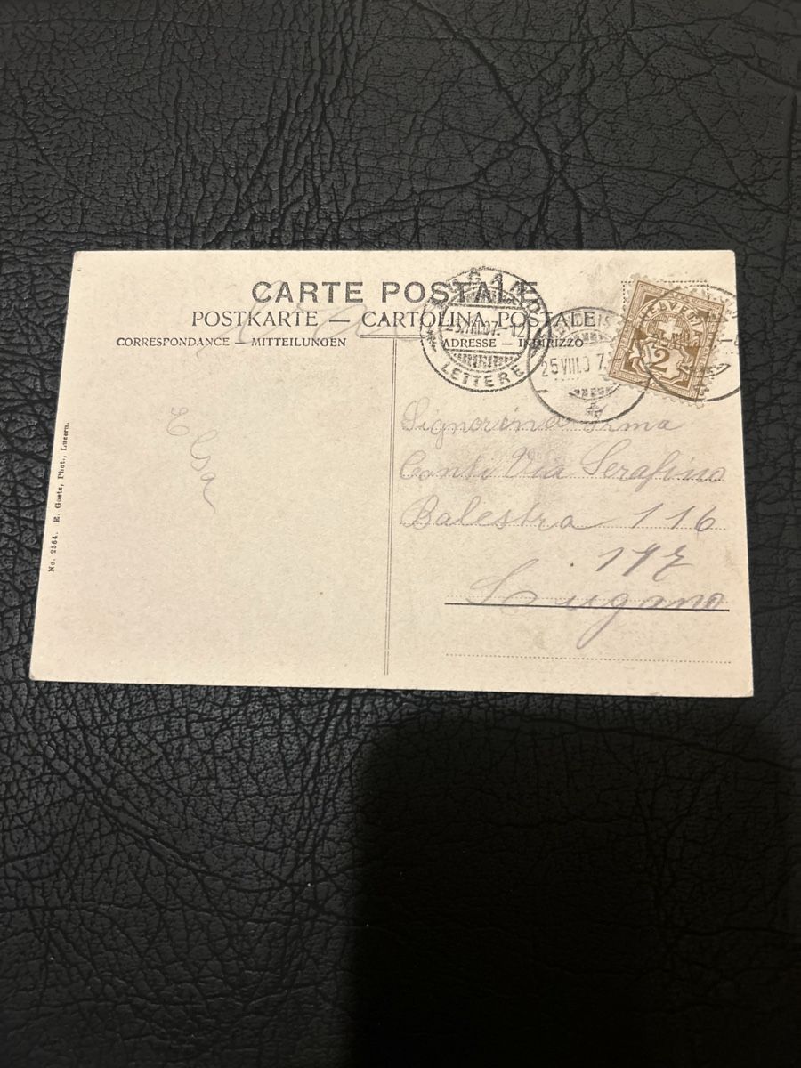 Ansichtskarten: Un Saluto da Mendrisio 1907 – Gebraucht aus Breganzona von Milesbo 1