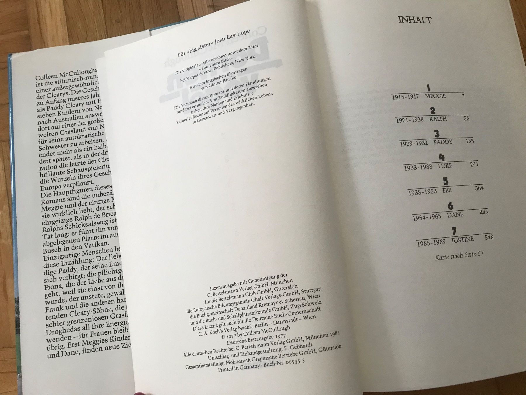 Libri: Colleen McCullough - Dornenvögel – Usato da Emmenbrücke venduto da Hathor123 8