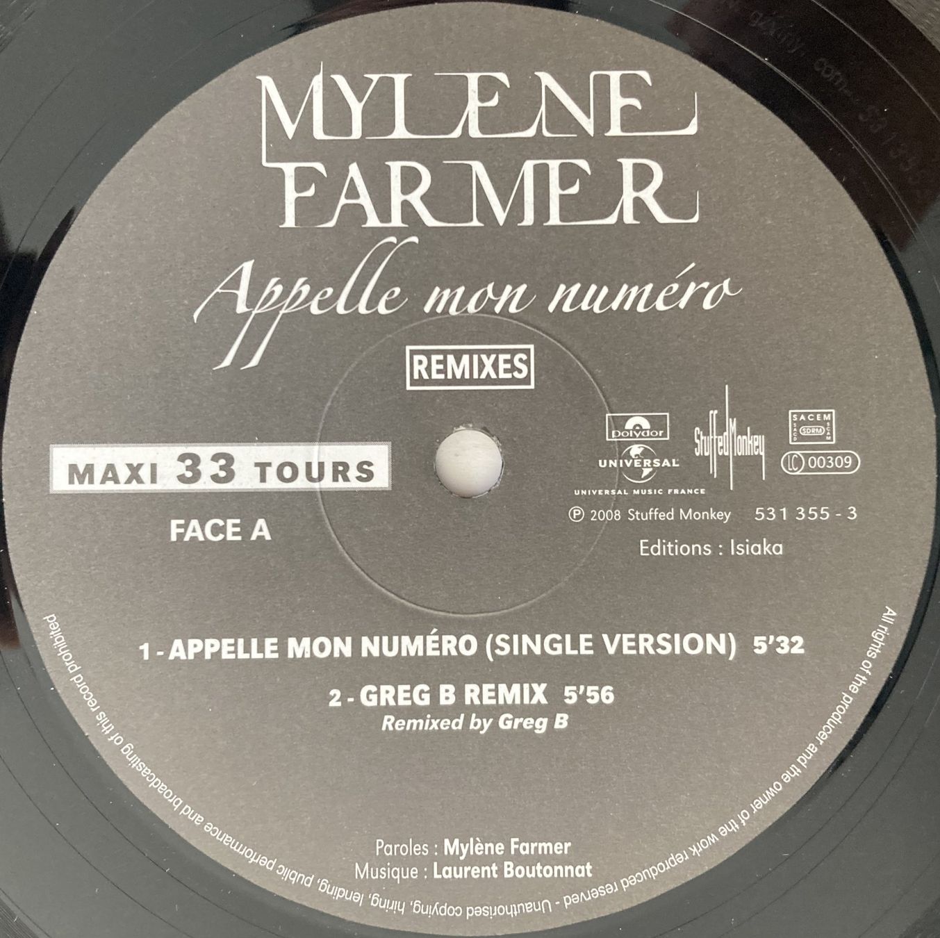 Schallplatten: MYLENE FARMER - APPELLE MON NUMERO – Gebraucht aus Bottens von hotter-than-hell 2