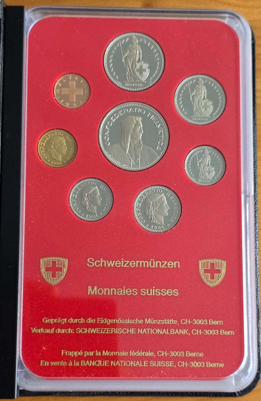 Tutti le monete: Kursmünzsatz 1984 PP polierte Platte – Nuovo (secondo la descrizione) da Winterthur venduto da Cruiser3 1