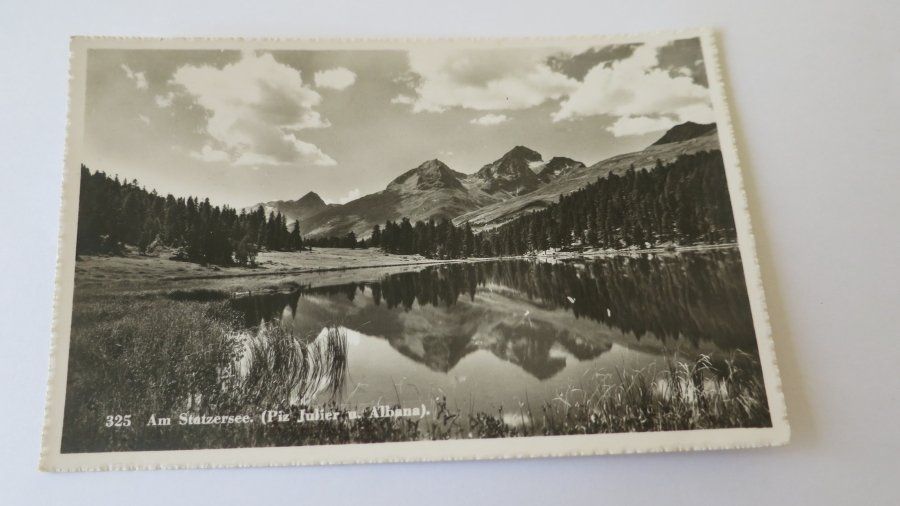 Cartoline postali: Am Statzersee - Piz Julier u. Albana – Usato da Jona venduto da centumprata