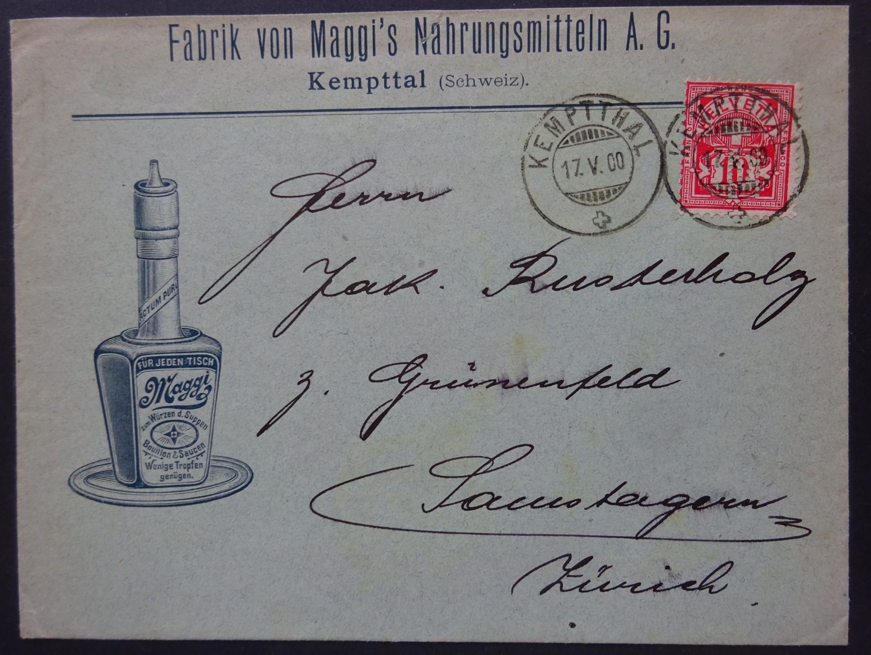Tutti i francobolli: Top Brief, illustr. Maggi, mit ZNr. 61B 'Perfin' – Usato da Watt venduto da Oo2rup5