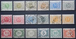Belgien Porto ex. Kat. 3-25 */gest. 1895/1925