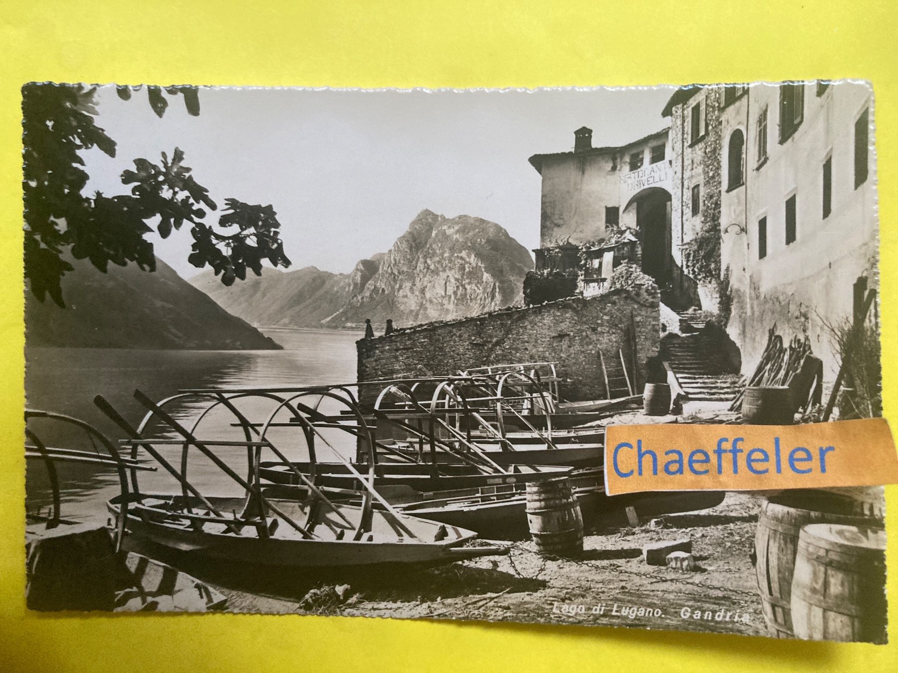 Ansichtskarten: Lago du Lugano. Gandria – Gebraucht aus Zürich von Chaeffeler