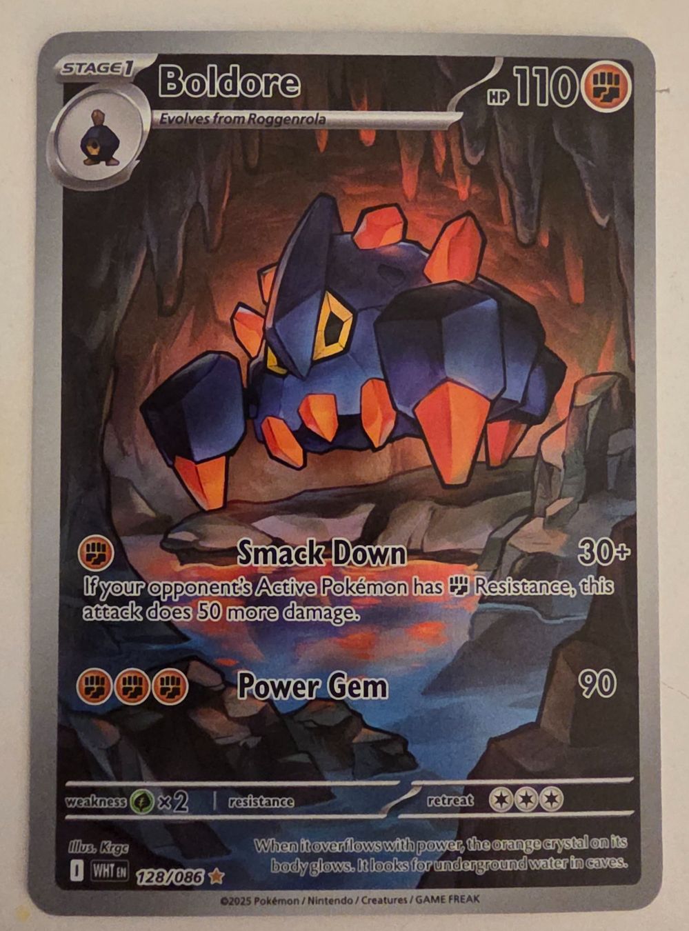 Pokémon Carte collezionabili: Boldore - 128/086 - White Flare - Illustration Rare – Nuovo (secondo la descrizione) da Richterswil venduto da Goennjamin90