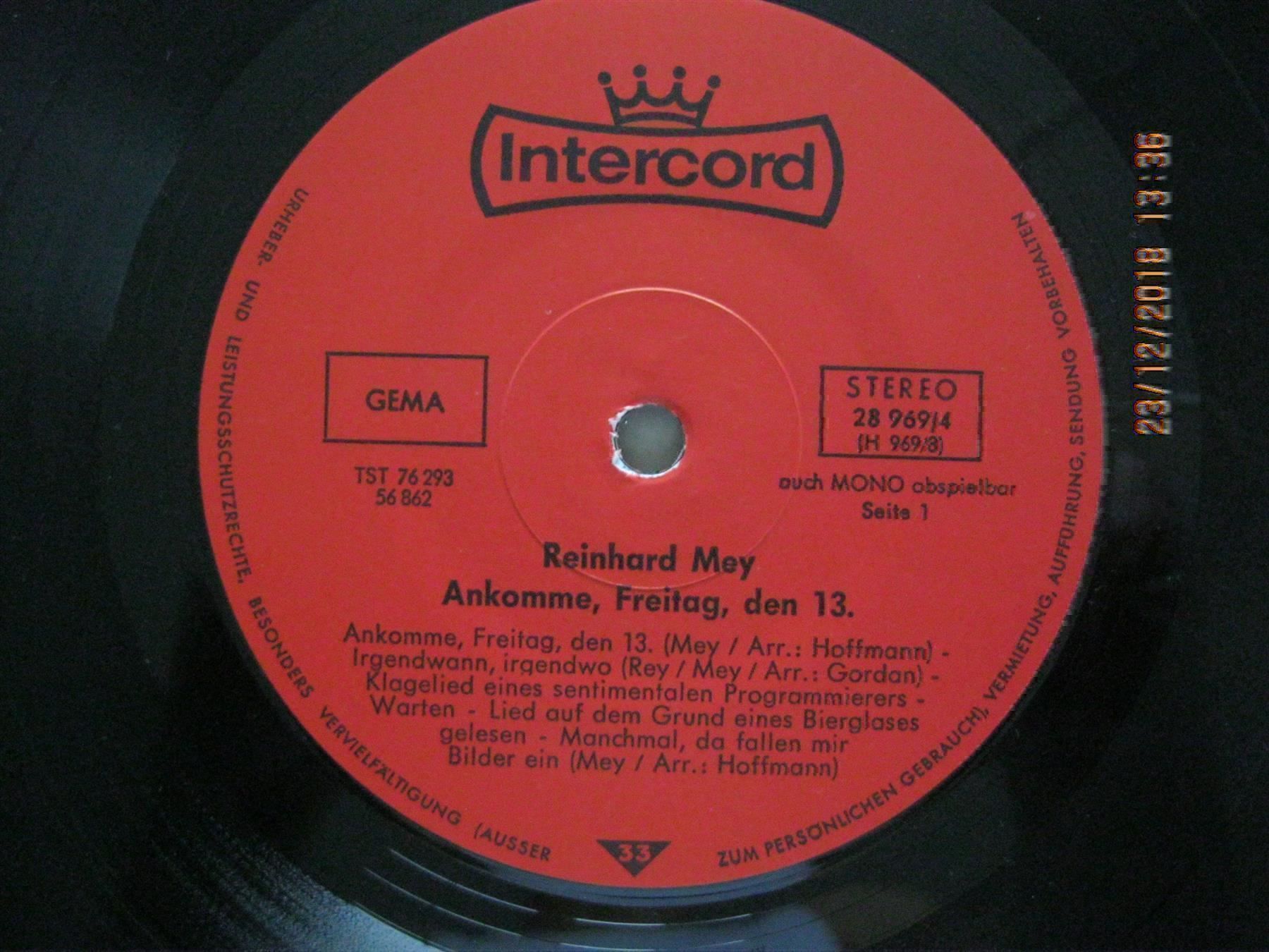 Dischi in vinile: Reinhard Mey Ankomme Freitag Den 13. Vinyl Schallplatte – Usato da Affoltern am Albis venduto da Andrezc 2