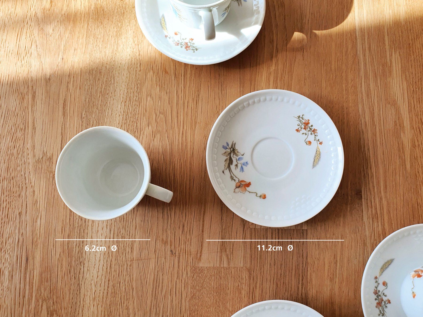 Tazze: Espressotassen mit Blumendeko – Usato da Winterthur venduto da Nooitgedagt 3