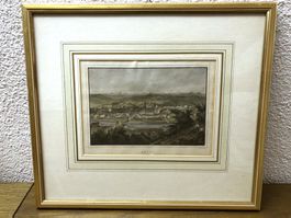 Kupferstich Aarau, koloriert, 36 x 32 cm