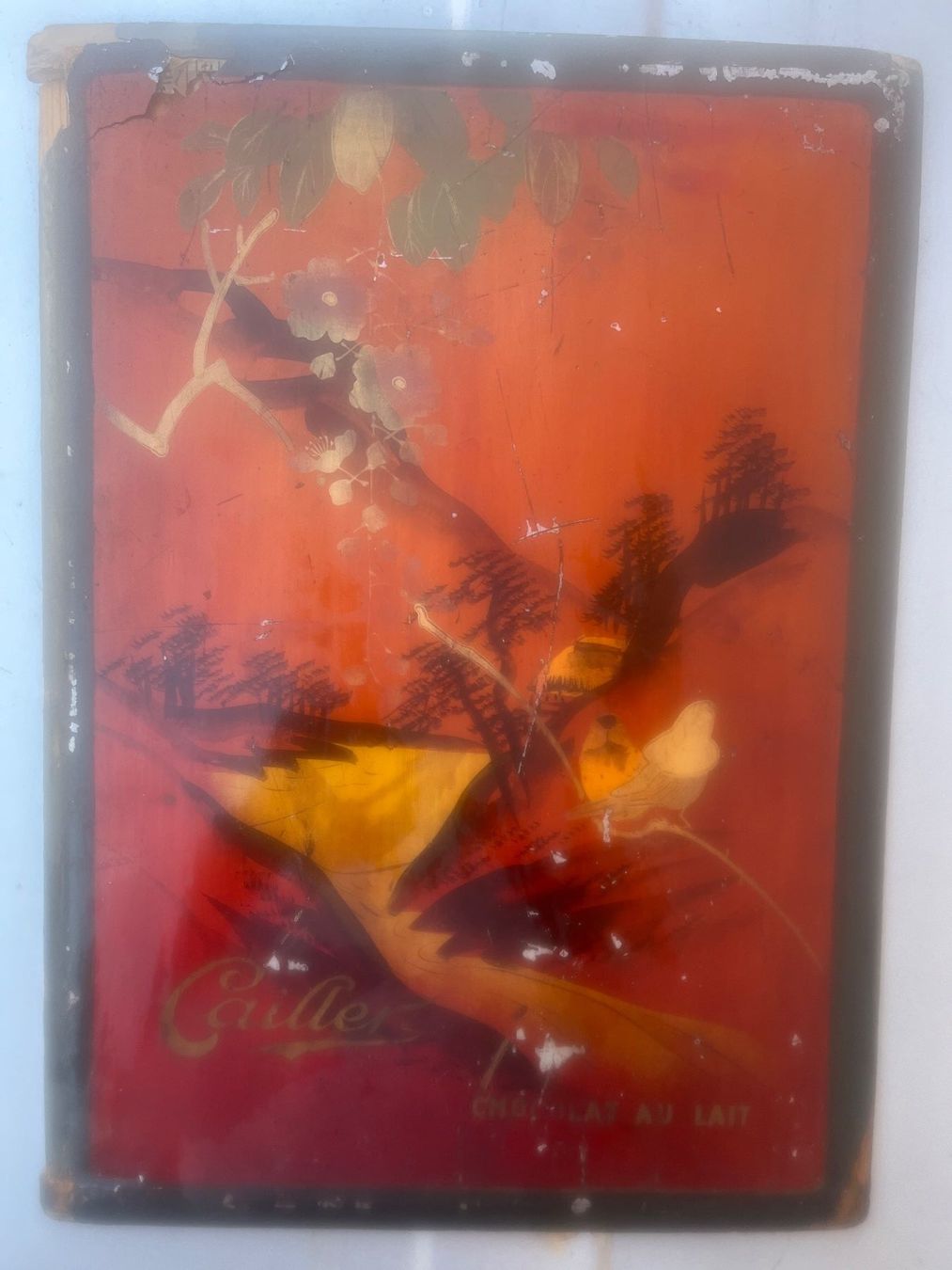Cailler Schilder: plaque sur bois chocolat Cailler – Gebraucht aus La Croix-de-Rozon von shadows750