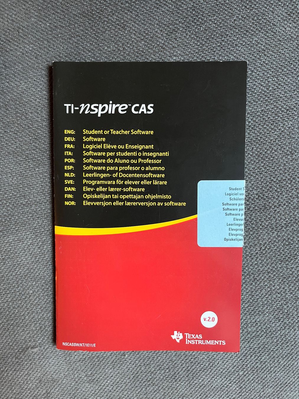 Texas Instruments Calculatrices: Texas Instruments TI-Nspire CAS Taschenrechner mit Software – D'occasion à Zürich par unkreativist 1