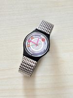 Swatch Uhr Modell 1991 schwarz silberfarben gebraucht