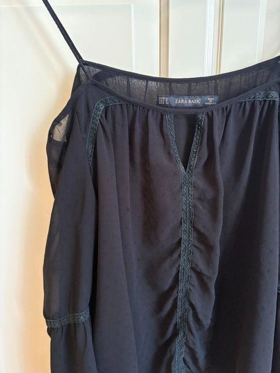 Zara Camicette: Schwarze Bluse, Schulterfrei, Zara, S – Usato da Zürich venduto da Sera.13 3