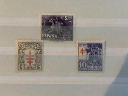 Lot de timbres espagnols anciens, idéal collection printemps