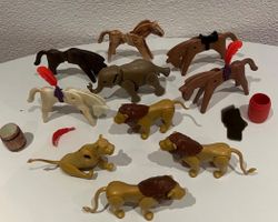 Playmobil Vintage Tierfiguren: Löwen, Elefant und Pferde