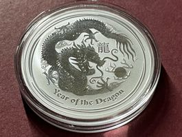 🐉 Lunar Drache 2012 1oz Silber *neu OVP*