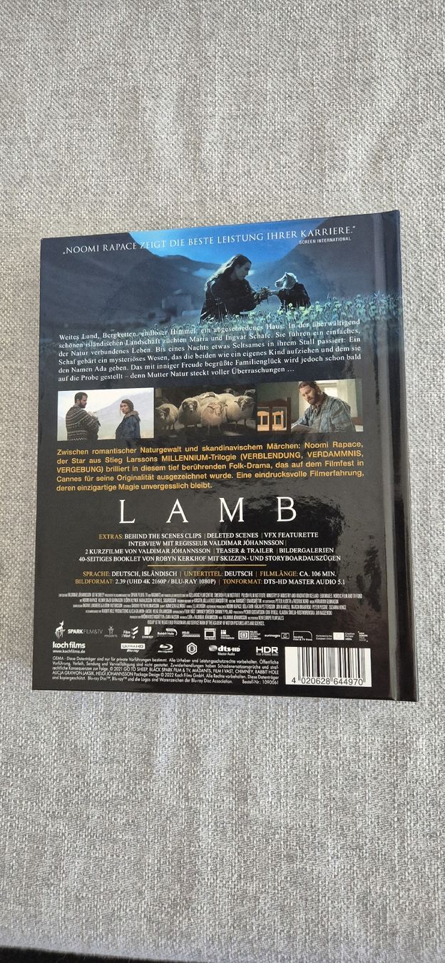 Tutti i DVDs: LAMB 4K Mediabook – Usato da Schwerzenbach venduto da Jamacy 1