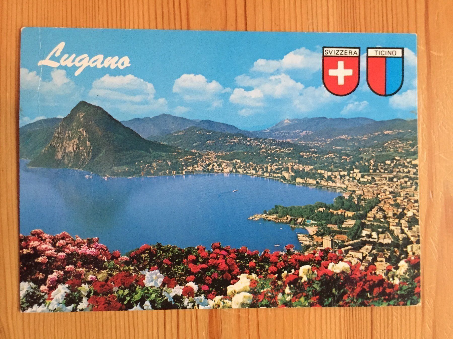 Cartoline postali: Lugano von Monte Brè - AK 1993 – Usato da Oberuzwil venduto da Henri09