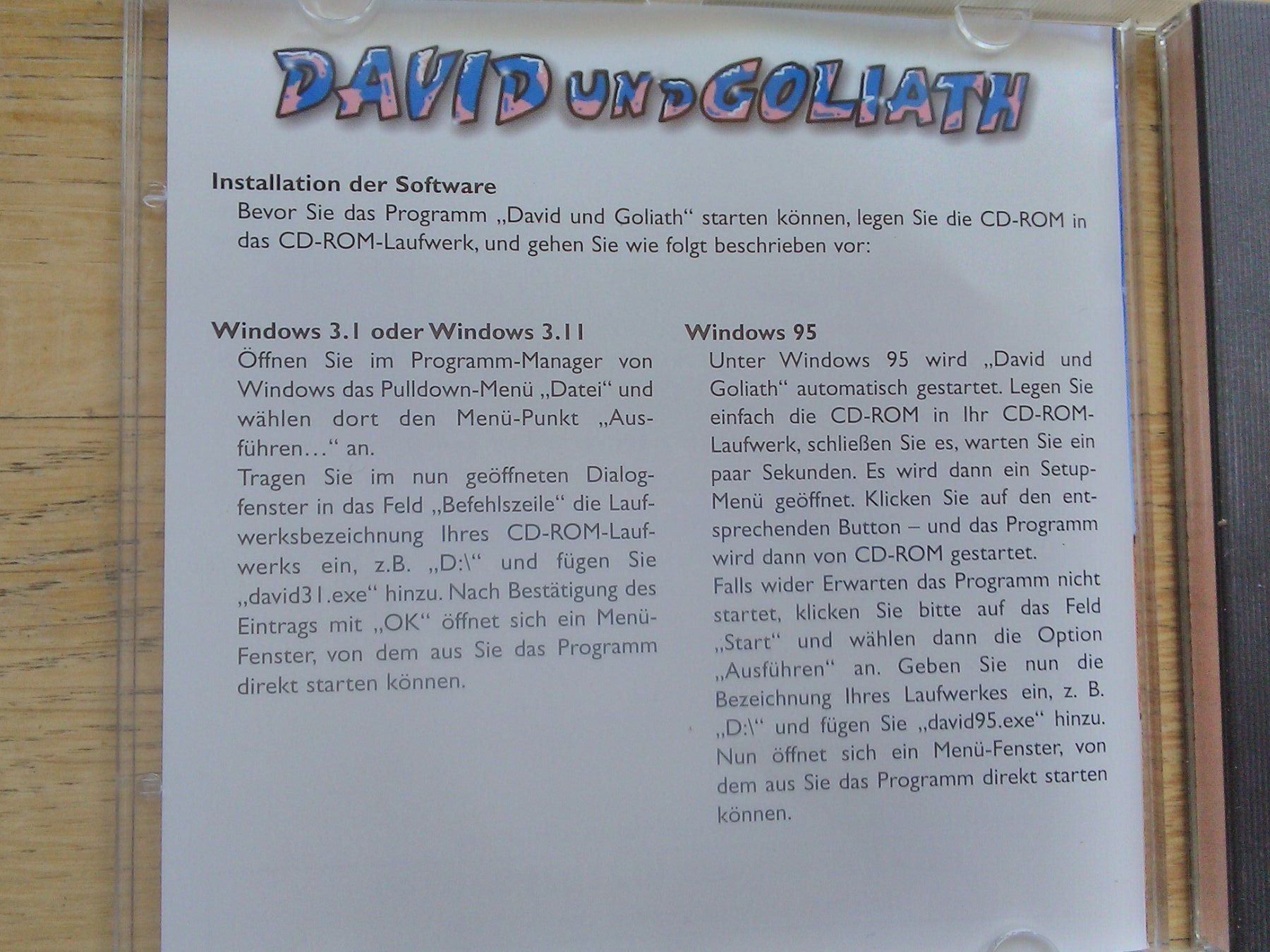 Spiele: David und Goliath   (PC) – Gebraucht aus St.Galllen von elkaphone 2