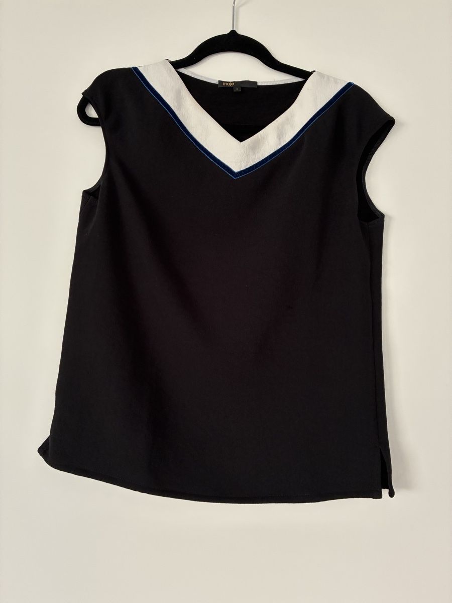 Maje Top: Top sans manches Maje noir – Usato da Lausanne venduto da Gabrie