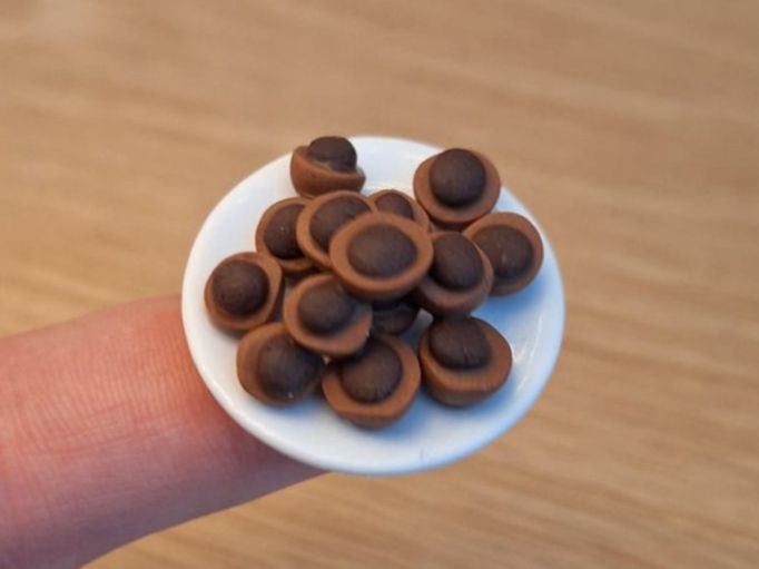 Case e mobili per bambole: Handmade Toffifee Teller – Nuovo (secondo la descrizione) da Zürich venduto da HandmadeTinyFood