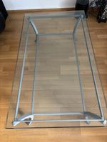 Couchtisch Glas Metall Gestell rechteckig