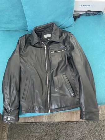Lederjacke Michael Kors schwarz Grösse M gebraucht