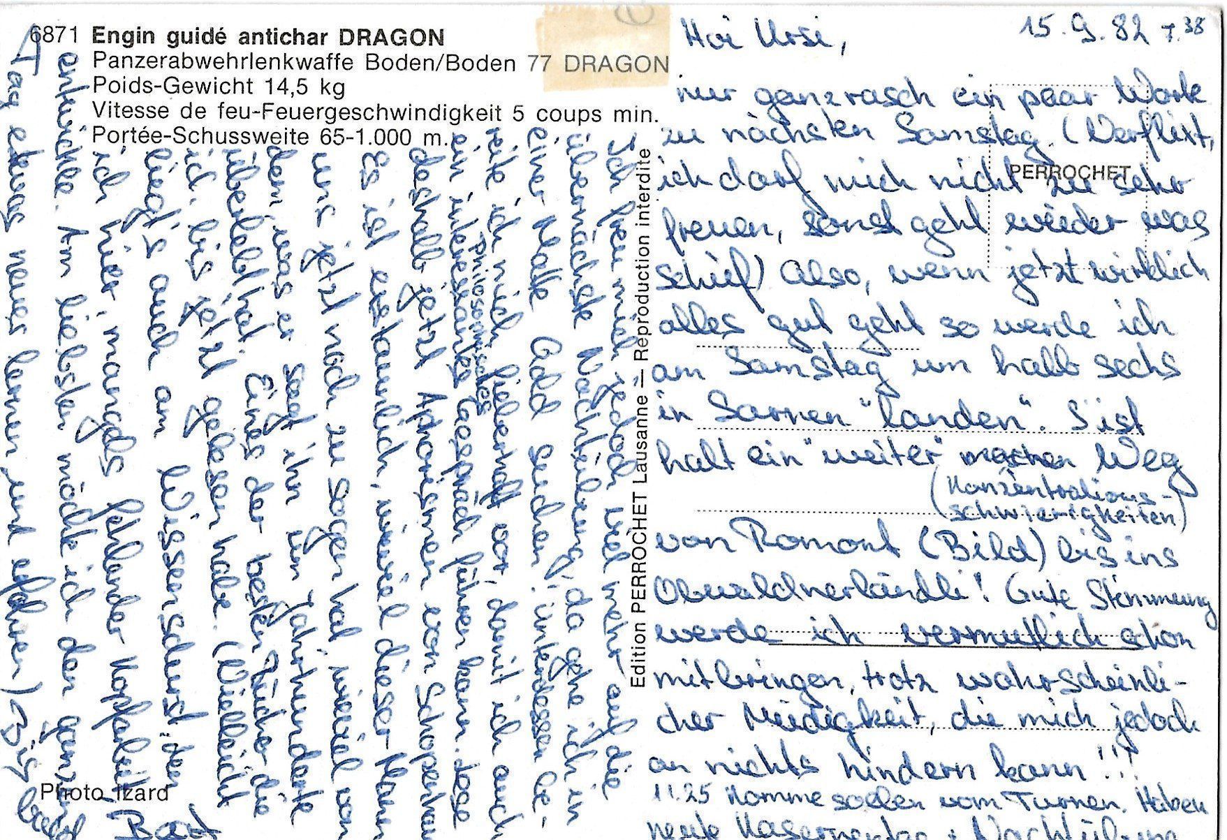 Ansichtskarten: Militär, Dragon, Panzerabwehr – Gebraucht aus Frauenfeld von Merk52 1