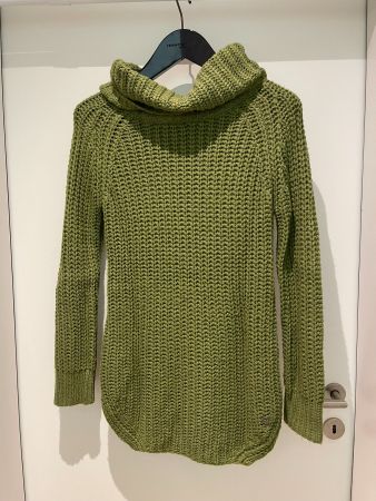 Strickpullover Olivgrün Gr. 36 Rollkragen