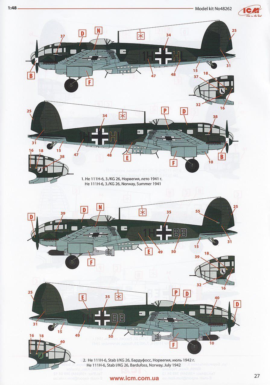 Heinkel Modellbausätze & Standmodelle: Heinkel He 111 H-6 1/48 – Neu und originalverpackt aus Bözen von jackieoh 3