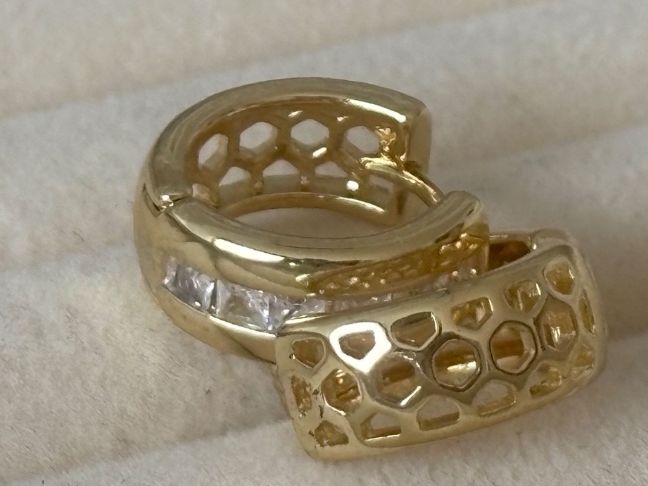 Orecchini pendenti & Orecchini a lobo: Luxus Elegante Creolen  Ohrstecker Farbe Gold – Nuovo (secondo la descrizione) da Biel-Bienne venduto da Roserosse13 4