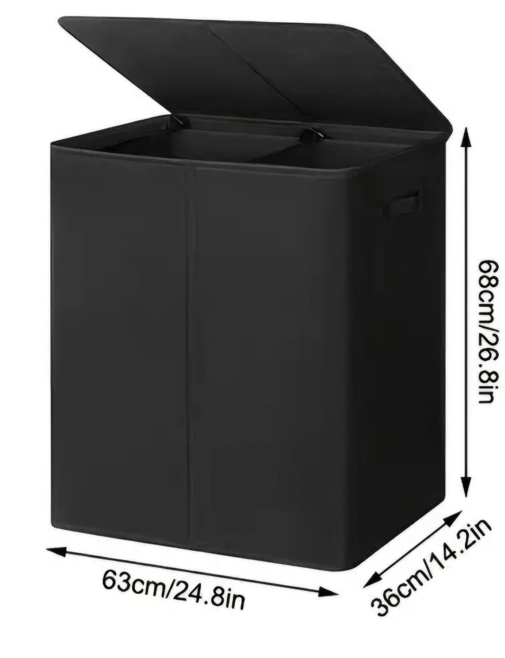 Cesti per biancheria: Black extra large double laundry basket – Usato da Zürich venduto da monadiederich 4