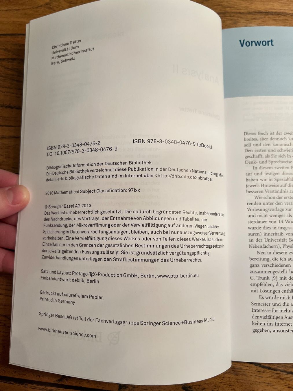 Libri: Analysis II, Christiane Tretter, neu – Nuovo (secondo la descrizione) da Veltheim AG venduto da kronecker 1
