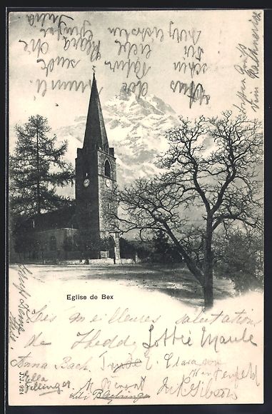 Cartes postales: AK Bex, Eglise, Um 1900, 1902 – D'occasion à Berlin par bartko-reher