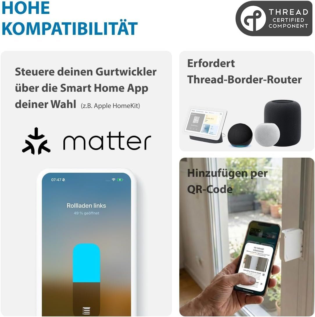 Tende da sole: Smart Gurtwickler Matter Rollladen Alexa – Nuovo e nell'imballaggio originale da Suhr venduto da SchnapperCH 4