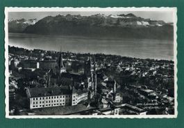 Lausanne, Flugaufnahme, gelaufen 1939, Stempel Feldpost