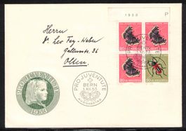 Pro Juventute 1953 FDC mit Zusammendruck Z40
