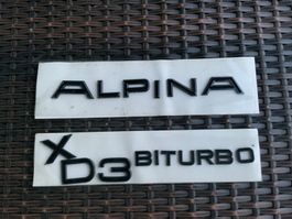 ALPINA XD3  BITURBO Emlem in Glanzschwarz