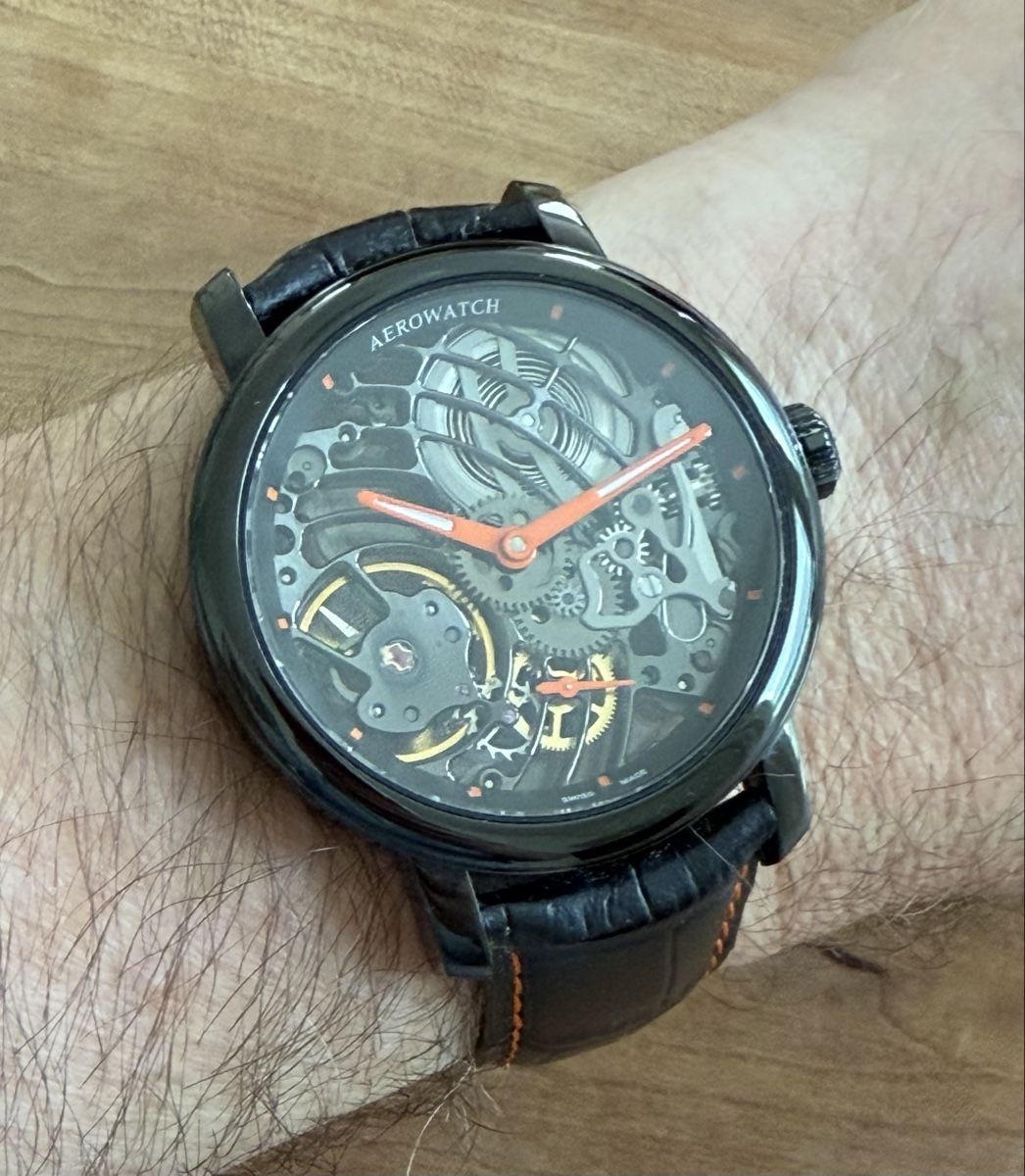 Aerowatch Orologi: Aerowatch Skeleton Handaufzug 45mm – Usato da Embrach venduto da watchesandlighters 4