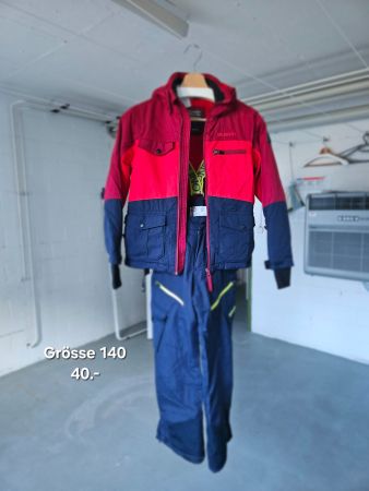 Skianzug Brunotti rot blau Grösse 140 gebrauchter Zustand