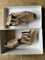 Elegante Sandalen Gr. 35 von GIACINTO Goldfarben 