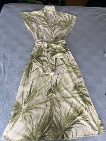 H&M Sommer Kleid mit Palmenmuster, Grösse XS, neuwertig
