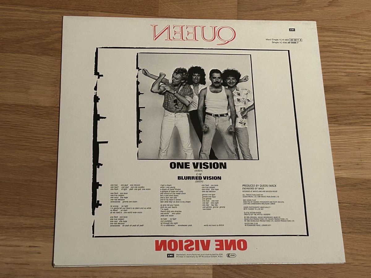 Schallplatten: Queen. 1985. Maxi. One Vision – Gebraucht aus Faulensee von Mizuno06 1