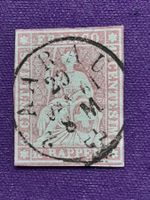 Strubel 15Rp. 24 G karminrot Vollstempel AARAU,