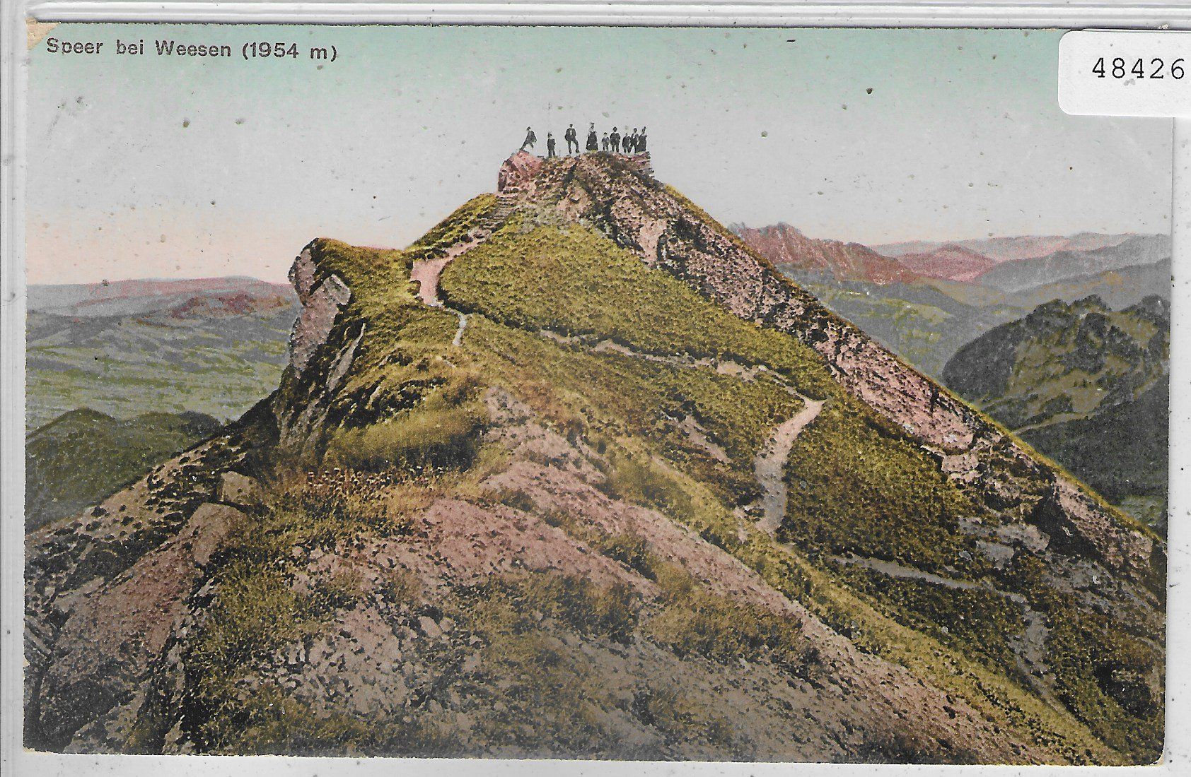 Cartoline postali: Speer bei Weesen - animee - Litho – Usato da Ettingen venduto da Kartenplanet