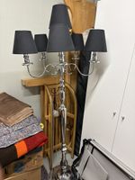 Stehlampe 5-flammig Chrom schwarz guter Zustand