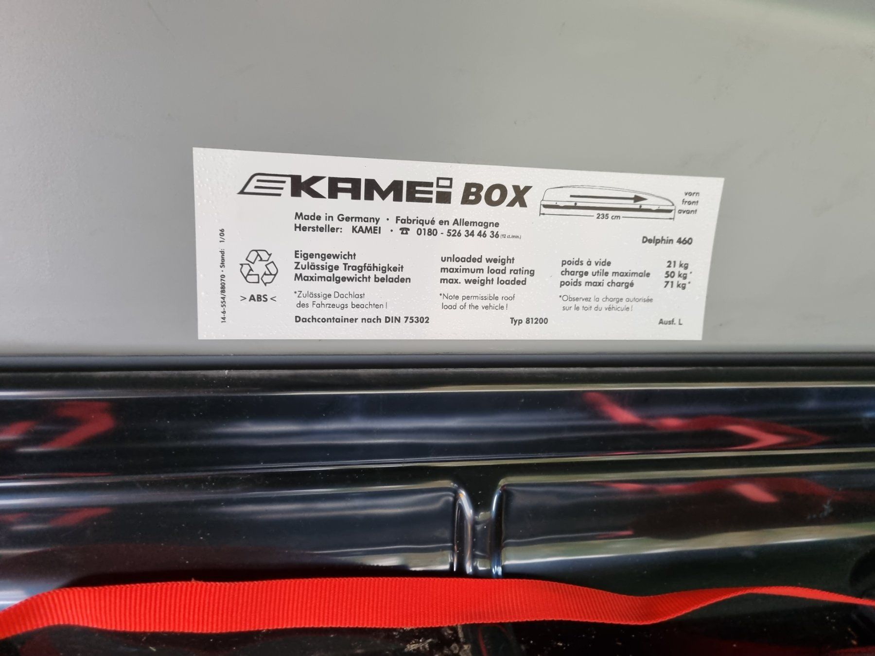 Dachboxen: KAMEI DELPHIN 460 DACHBOX – Gebraucht aus Lohn-Ammannsegg von  4