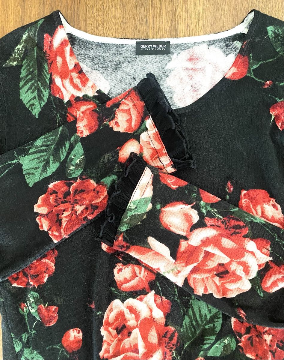 Gerry Weber Maglioni & Felpe: Gerry Weber Edition Feinstrick-Pullover mit Rosen Gr. S - 36 – Usato da Jona venduto da Flamingoo 3
