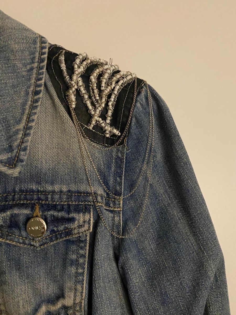 Only Jacken: Jeansjacke Gr. 38 Perlen Nieten – Gebraucht aus Triesen von ValDeMer85 3
